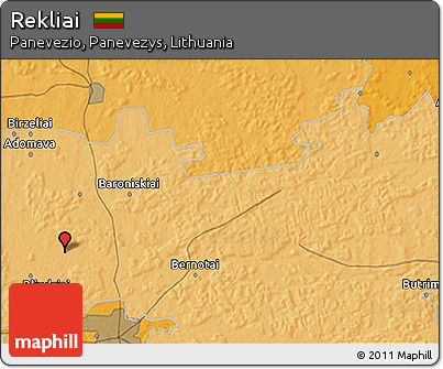 Political 3D Map of Rekliai