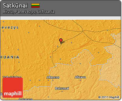 Political 3D Map of Satkūnai