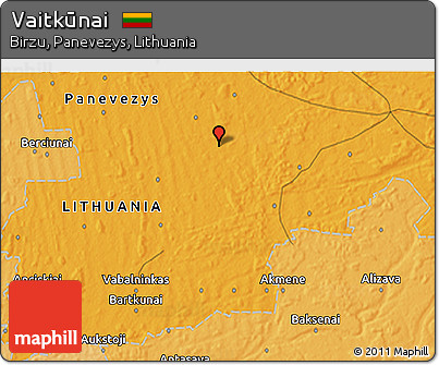 Political 3D Map of Vaitkūnai