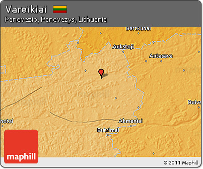 Political 3D Map of Vareikiai