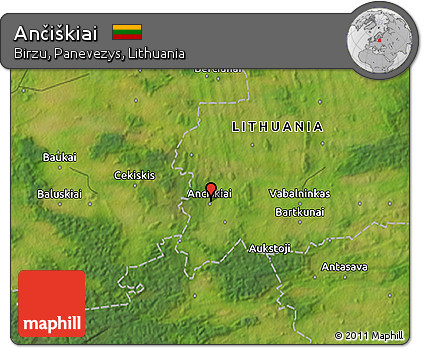 Satellite 3D Map of Ančiškiai