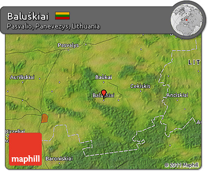 Satellite 3D Map of Baluškiai