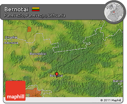 Satellite 3D Map of Bernotai