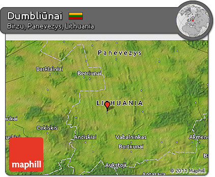 Satellite 3D Map of Dumbliūnai
