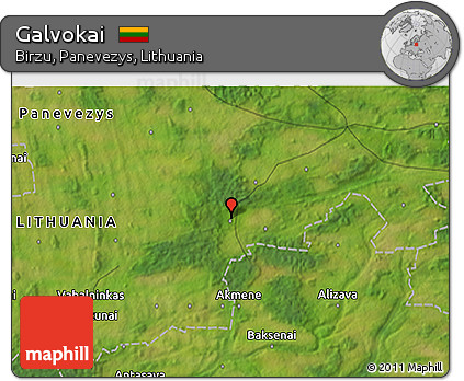 Satellite 3D Map of Galvokai