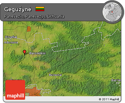 Satellite 3D Map of Gegužynė
