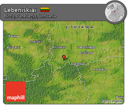 Satellite 3D Map of Lebeniškiai