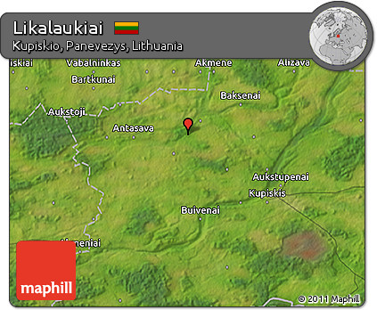 Satellite 3D Map of Likalaukiai