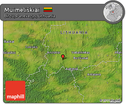 Satellite 3D Map of Muimeliškiai