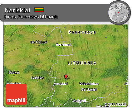 Satellite 3D Map of Nariškiai