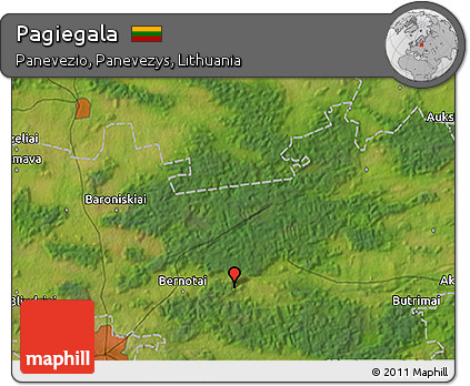Satellite 3D Map of Pagiegala
