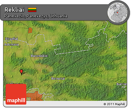 Satellite 3D Map of Rekliai
