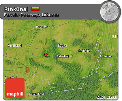 Satellite 3D Map of Rinkūnai