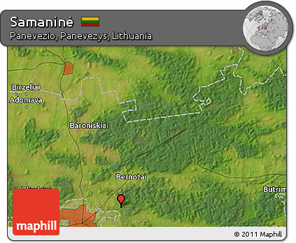 Satellite 3D Map of Samaninė