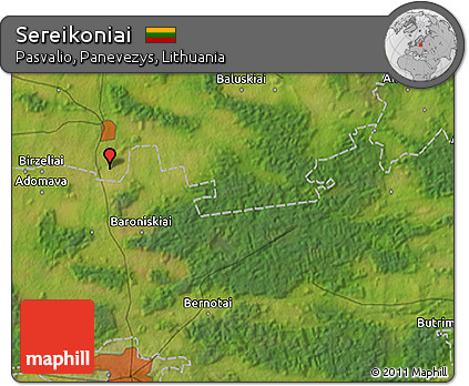 Satellite 3D Map of Sereikoniai