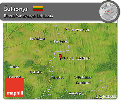 Satellite 3D Map of Šukionys