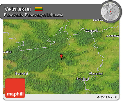 Satellite 3D Map of Velniakiai