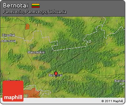 Satellite 3D Map of Bernotai