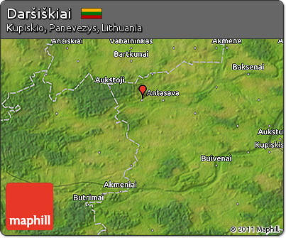 Satellite 3D Map of Daršiškiai