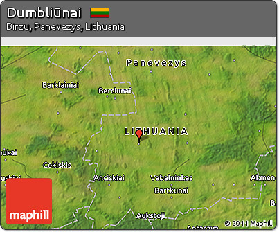Satellite 3D Map of Dumbliūnai