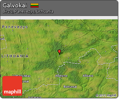 Satellite 3D Map of Galvokai