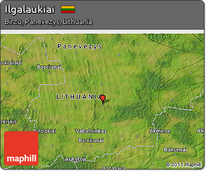 Satellite 3D Map of Ilgalaukiai