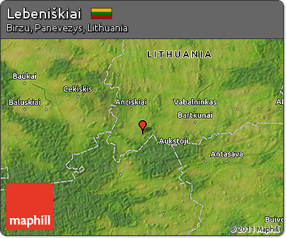 Satellite 3D Map of Lebeniškiai