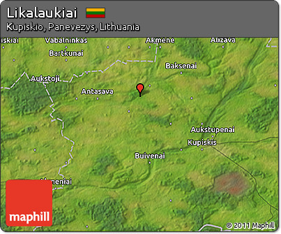 Satellite 3D Map of Likalaukiai