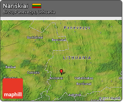 Satellite 3D Map of Nariškiai
