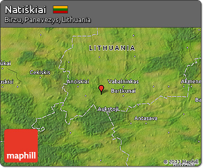Satellite 3D Map of Natiškiai