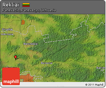 Satellite 3D Map of Rekliai