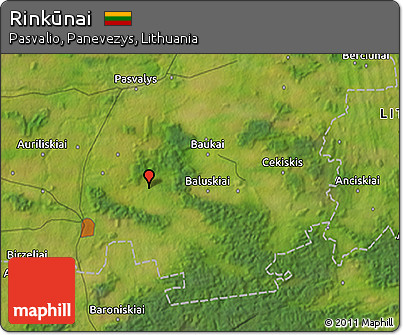 Satellite 3D Map of Rinkūnai