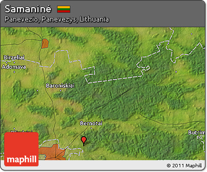 Satellite 3D Map of Samaninė