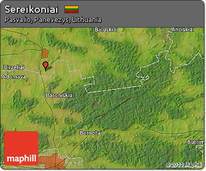 Satellite 3D Map of Sereikoniai