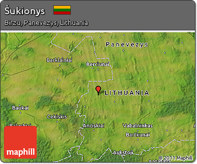 Satellite 3D Map of Šukionys