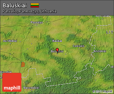Satellite 3D Map of Baluškiai