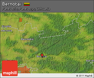 Satellite 3D Map of Bernotai
