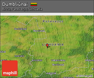 Satellite 3D Map of Dumbliūnai