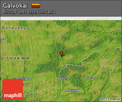 Satellite 3D Map of Galvokai