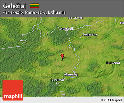 Satellite 3D Map of Geležiai