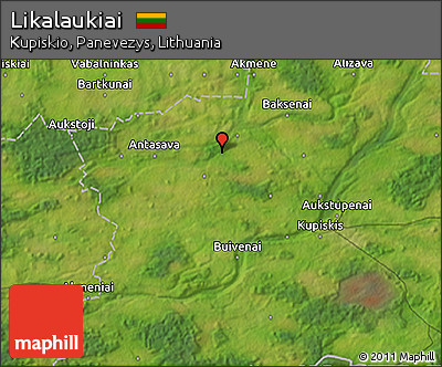 Satellite 3D Map of Likalaukiai