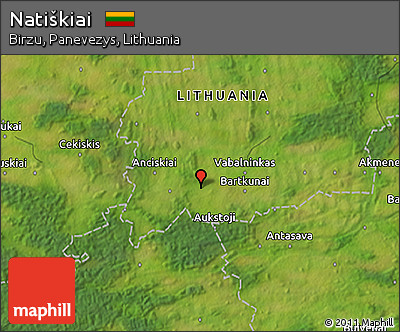 Satellite 3D Map of Natiškiai