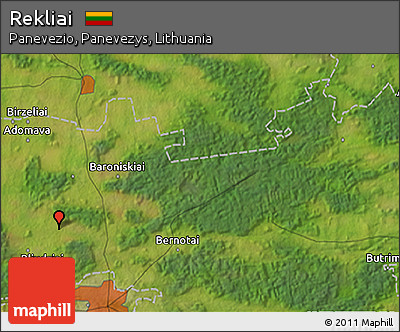 Satellite 3D Map of Rekliai