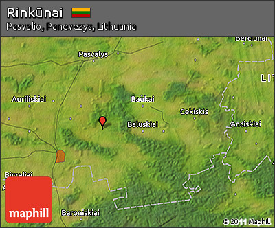 Satellite 3D Map of Rinkūnai