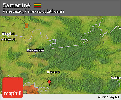 Satellite 3D Map of Samaninė
