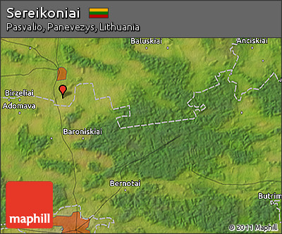 Satellite 3D Map of Sereikoniai