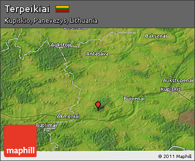 Satellite 3D Map of Terpeikiai