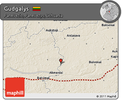 Shaded Relief 3D Map of Gudgalys