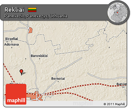 Shaded Relief 3D Map of Rekliai