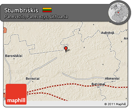 Shaded Relief 3D Map of Stumbriškis